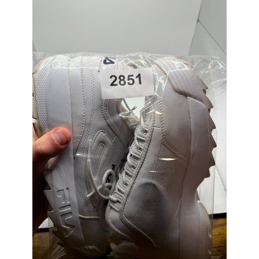 Fila Disruptor 2 FS1HTA1071X-WWT Womens 10 Sneaker White Leather Lace Up Shoes - Picture 9 of 9